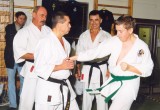 Sensei Klementis a F. Voborník, zcela vlevo Jan Pechan. Sensei Klementis a F. Voborník, zcela vlevo Jan Pechan.